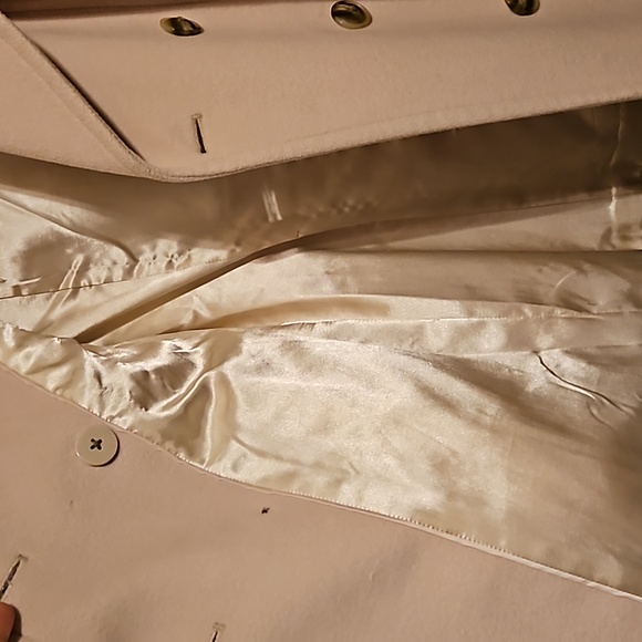 Lands End Creme/Lt Beige/Camel color Pea Coat size 4P EUC - Picture 8 of 13